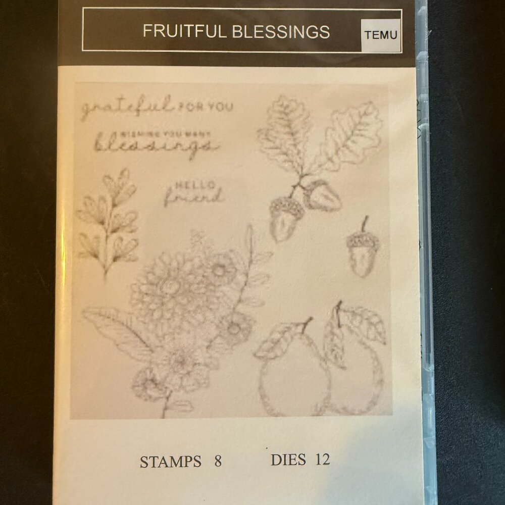 Temu Stamps and Dies Fruitful Blessings (1A)